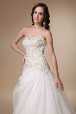 Sweetheart Appliqued Bridal Classical Style Wedding Gown