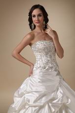 Embroidery Floor Length Western Wedding Dress In South Dakota