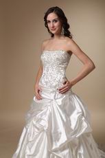 Embroidery Floor Length Western Wedding Dress In South Dakota