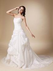 Elegant Style Strapless Taffeta 2014 Simple Bridal Dress Shop