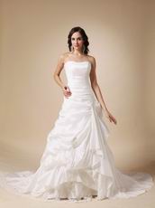 Elegant Style Strapless Taffeta 2014 Simple Bridal Dress Shop