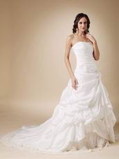 Elegant Style Strapless Taffeta 2014 Simple Bridal Dress Shop