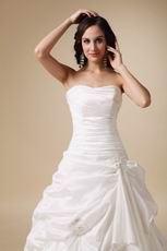 Elegant Style Strapless Taffeta 2014 Simple Bridal Dress Shop