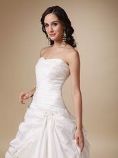 Elegant Style Strapless Taffeta 2014 Simple Bridal Dress Shop