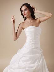 Elegant Style Strapless Taffeta 2014 Simple Bridal Dress Shop