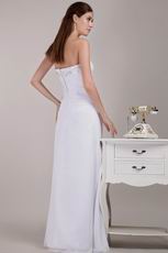 Strapless Ruched Floor Length Chiffon Wedding Dress For 2014