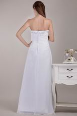 Strapless Ruched Floor Length Chiffon Wedding Dress For 2014