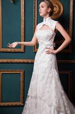 Gorgeous Sweetheart Sheath Lace Ivory Church Bridal Dress