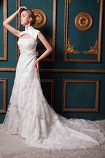 Gorgeous Sweetheart Sheath Lace Ivory Church Bridal Dress