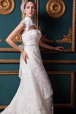 Gorgeous Sweetheart Sheath Lace Ivory Church Bridal Dress