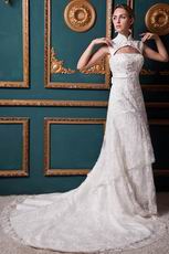 Gorgeous Sweetheart Sheath Lace Ivory Church Bridal Dress