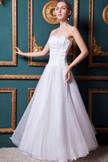 White Inexpensive Floor Length A Wedding Dress On Sale