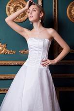 White Inexpensive Floor Length A Wedding Dress On Sale