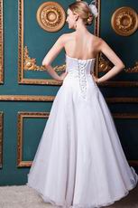 White Inexpensive Floor Length A Wedding Dress On Sale