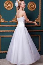 White Inexpensive Floor Length A Wedding Dress On Sale