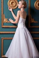 White Inexpensive Floor Length A Wedding Dress On Sale