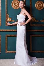 Exquisite Mermaid Skirt Petite Ivory Bridal Dress With Lace Belt
