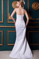 Exquisite Mermaid Skirt Petite Ivory Bridal Dress With Lace Belt