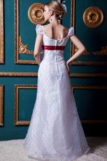 Perfect Square Cap Sleeves White Wedding Dress In Indiana