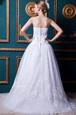 Brand New Zip White Church White Wedding Dress With Applique