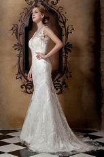 Affordable Princess Discount Lace Wedding Dress Button Back