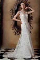 Affordable Princess Discount Lace Wedding Dress Button Back