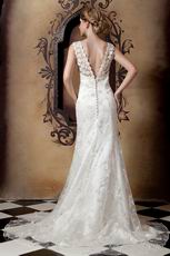 Affordable Princess Discount Lace Wedding Dress Button Back