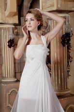 Western Straps Square Ivory Chiffon Lace Wedding Bridal Dresses