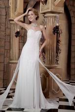 Purchase Sequin Fabrci Ivory Wedding Dress With Side Drapping