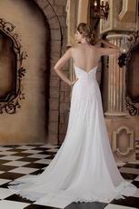 Purchase Sequin Fabrci Ivory Wedding Dress With Side Drapping