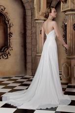 Purchase Sequin Fabrci Ivory Wedding Dress With Side Drapping