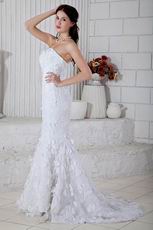 New Style Mermaid Fishtail Skirt White Lace Bridal Gown