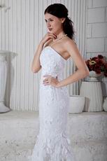 New Style Mermaid Fishtail Skirt White Lace Bridal Gown