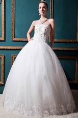 Glamorous Crystals Puffy Ball Gown Church Bridal Ceremony Dress