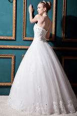 Glamorous Crystals Puffy Ball Gown Church Bridal Ceremony Dress