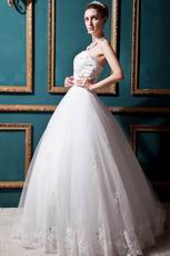 Glamorous Crystals Puffy Ball Gown Church Bridal Ceremony Dress