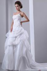 Pretty Bubble Organza Skirt White Wedding Dress In Oregon