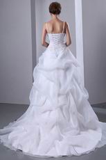 Pretty Bubble Organza Skirt White Wedding Dress In Oregon