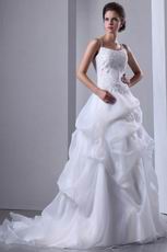 Pretty Bubble Organza Skirt White Wedding Dress In Oregon