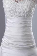 Top Designer Halter Ivory Stain Casual Lace Wedding Bride Gown