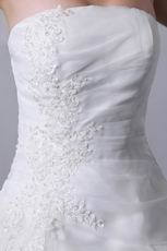 Beautiful Appliqued Bottom Lace Puffy Skirt Wedding Dress Online