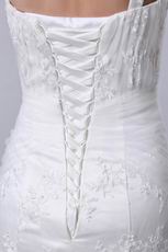 One Shoulder Sweetheart White Custom Lace Wedding Dress