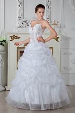 Destination Transparent Bodice Ball Gown Bubble Wedding Dress