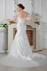 Designer One Shoulder Lace Up Bridal Wedding Party A-line Dress