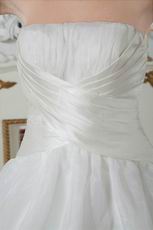 Destination A-line Chapel Train Zipper Strapless Ivory Bridal Dress