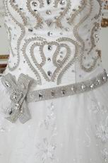 Luxurious Feather Appliques Tulle Buy Wedding Dresses With Crystals