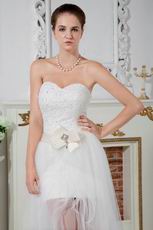 Unique Corset Asymmetrical Detachable Skirt Bridal Gowns