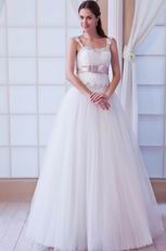 Super Hot Straps A-line White Wedding Party Bridal Gown