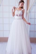 Super Hot Straps A-line White Wedding Party Bridal Gown