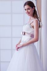 Super Hot Straps A-line White Wedding Party Bridal Gown